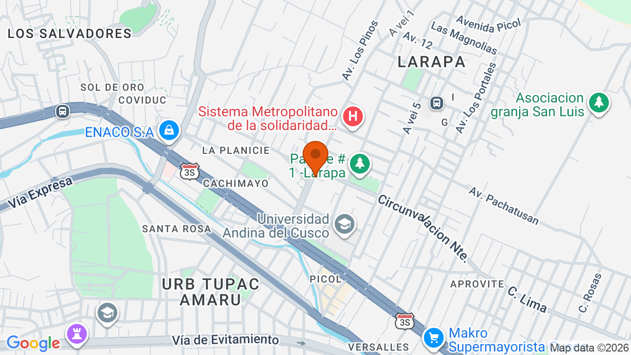 Ubicación aproximada en San Jeronimo