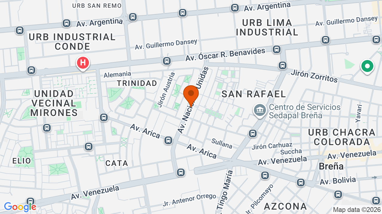 Ubicación aproximada en Cercado de Lima