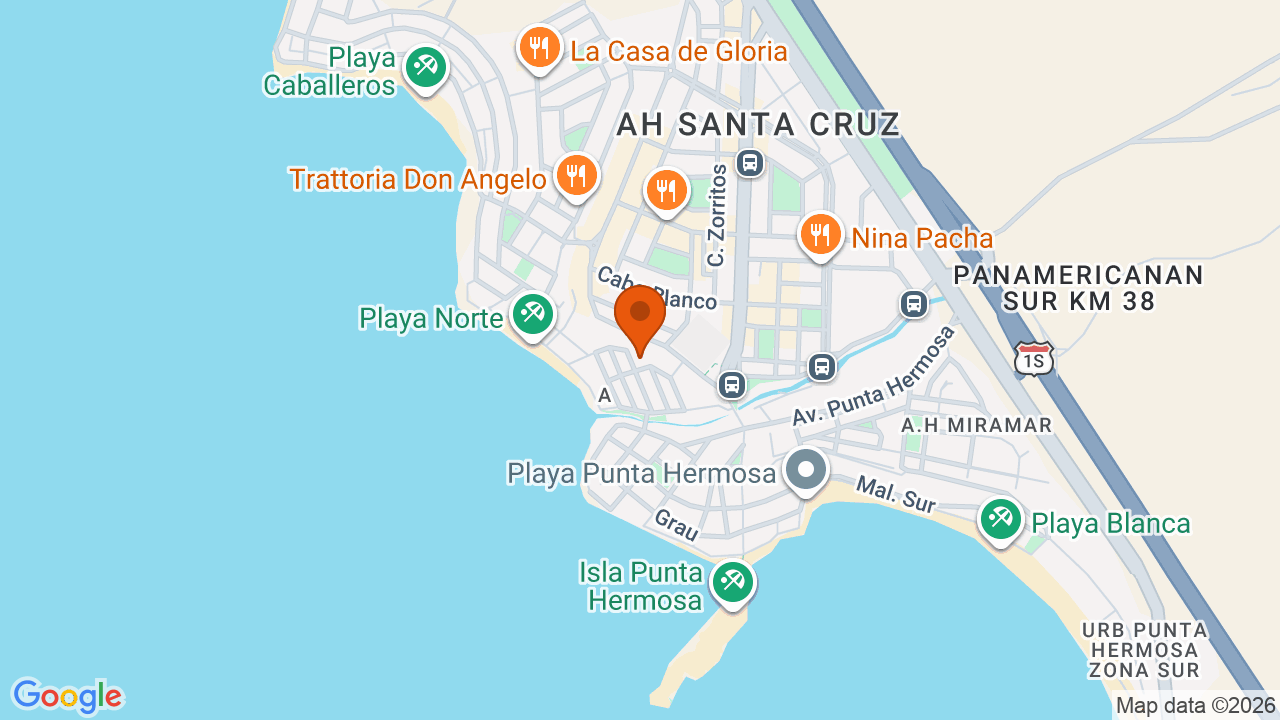 Ubicación aproximada en Punta Hermosa