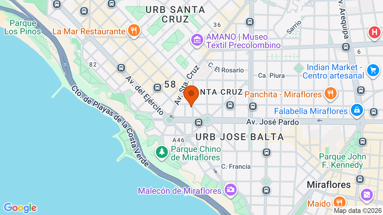 Ubicación aproximada en Miraflores