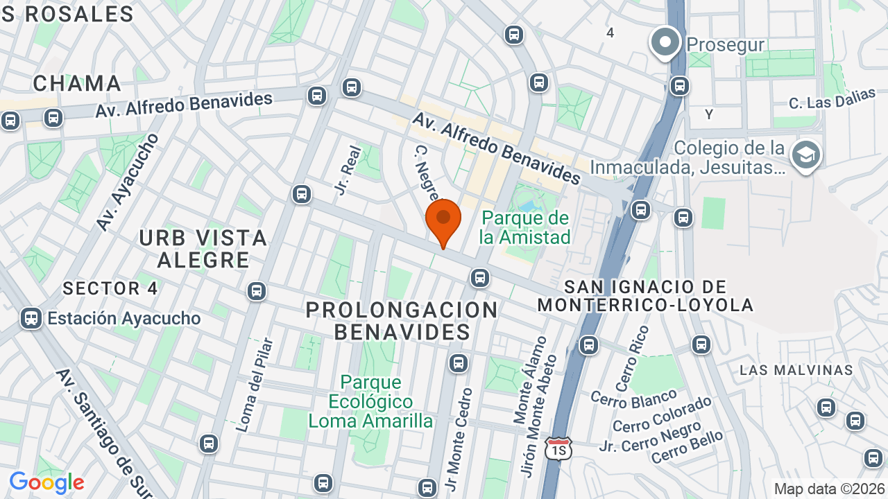 Ubicación aproximada en Santiago de Surco
