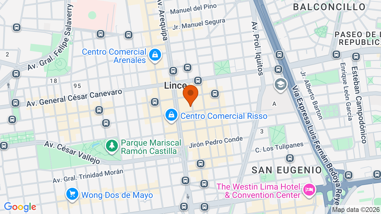 Ubicación aproximada en Lince