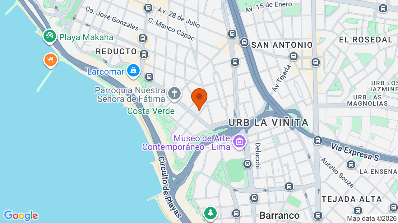 Ubicación aproximada en Miraflores