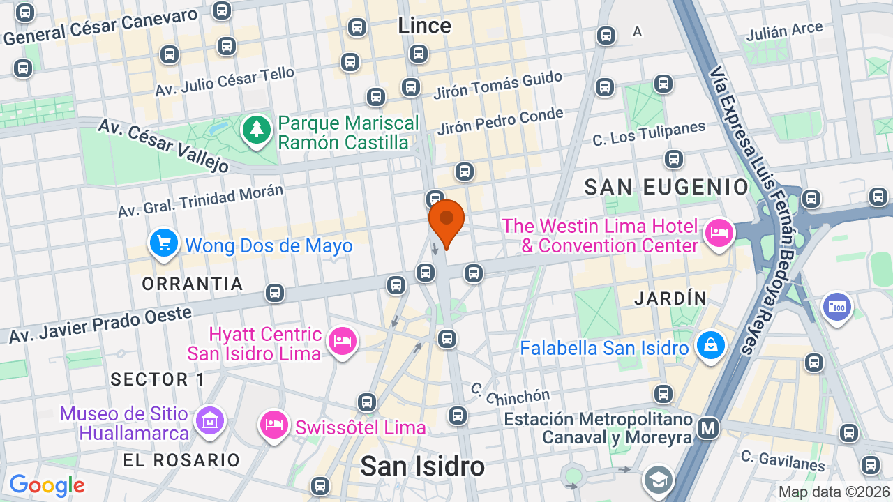 Ubicación aproximada en San Isidro