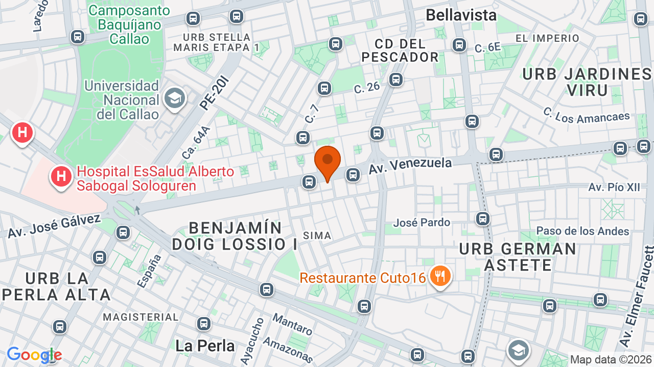 Ubicación aproximada en Callao