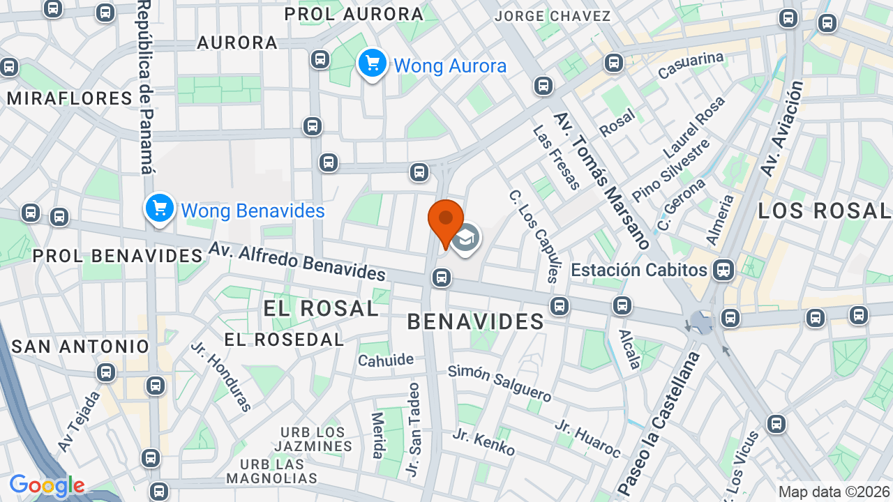 Ubicación aproximada en Miraflores