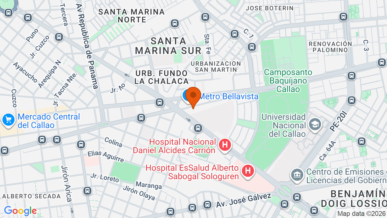 Ubicación aproximada en Bellavista