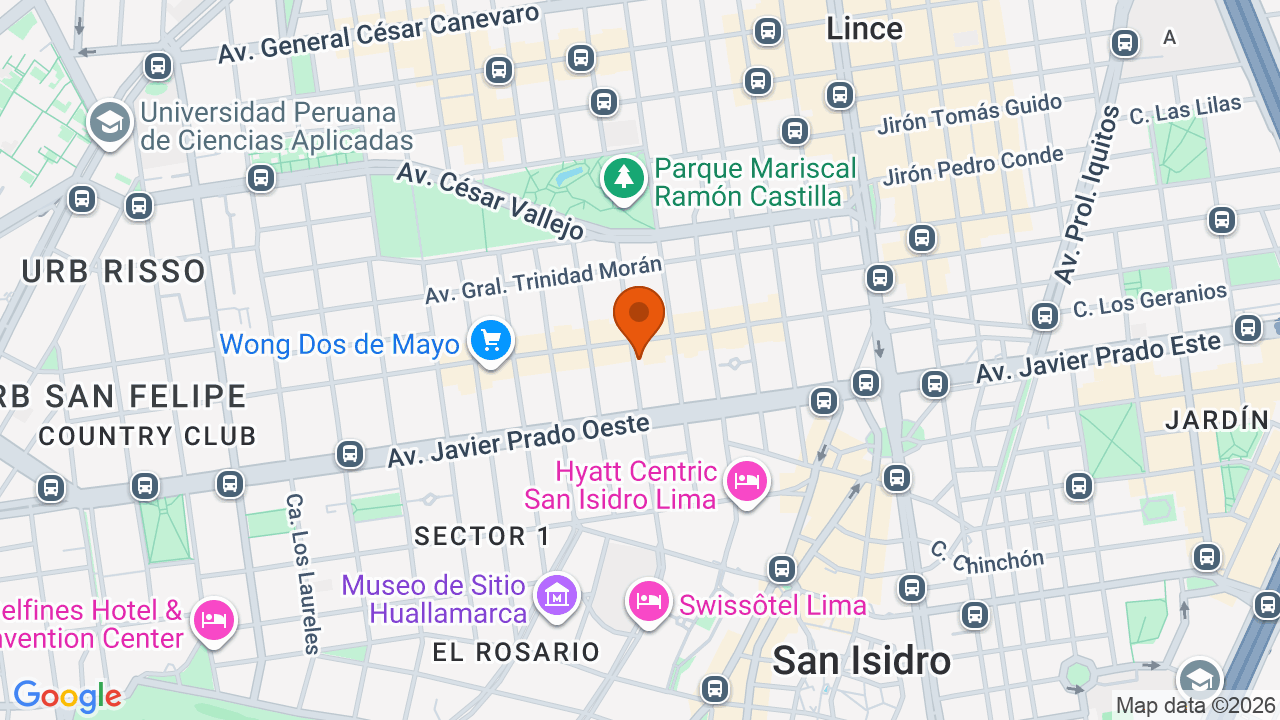 Ubicación aproximada en San Isidro