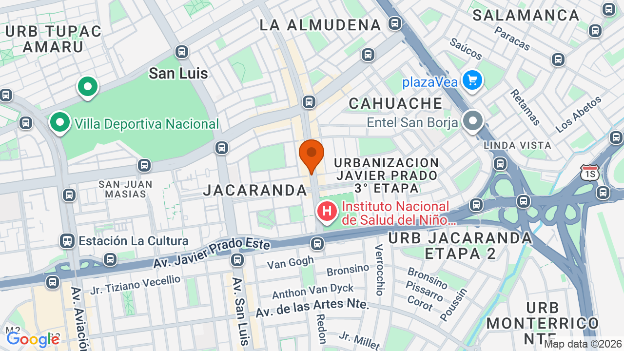 Ubicación aproximada en San Borja
