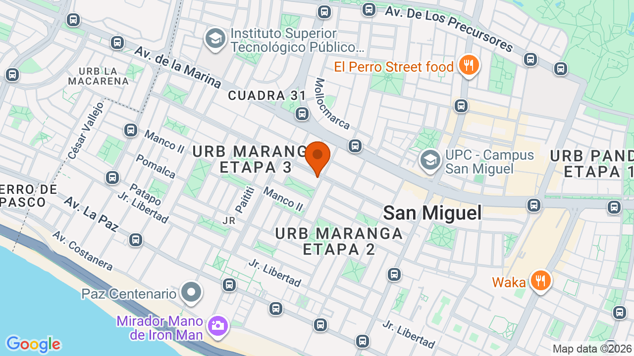 Ubicación aproximada en San Miguel