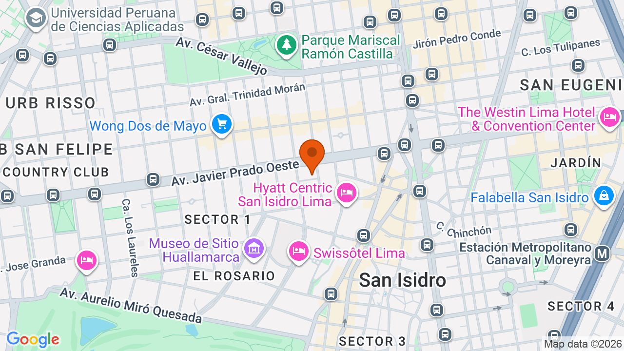 Ubicación aproximada en San Isidro