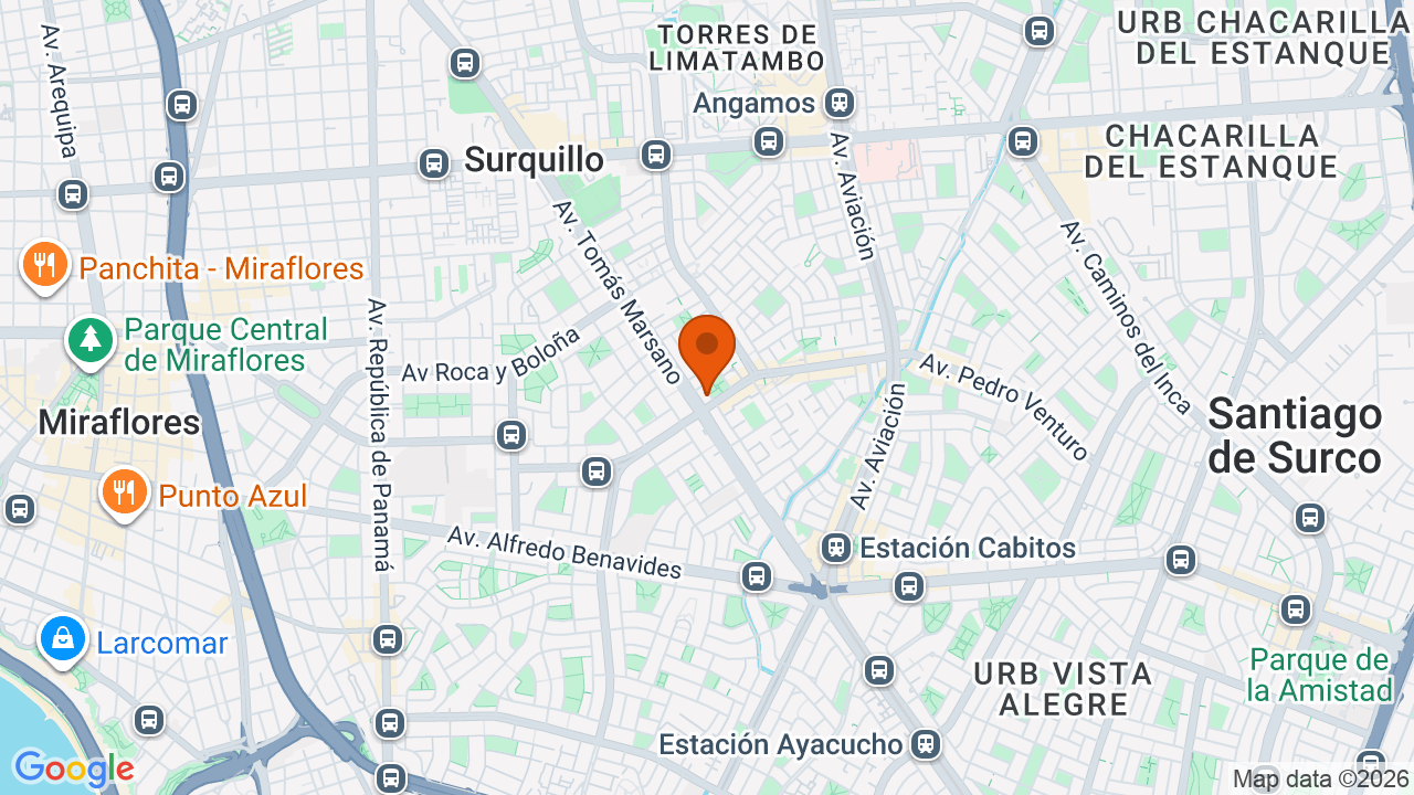 Ubicación aproximada en Surquillo