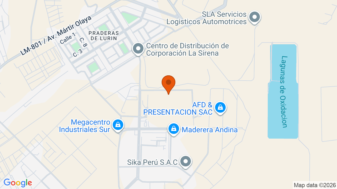 Ubicación aproximada en Lurín