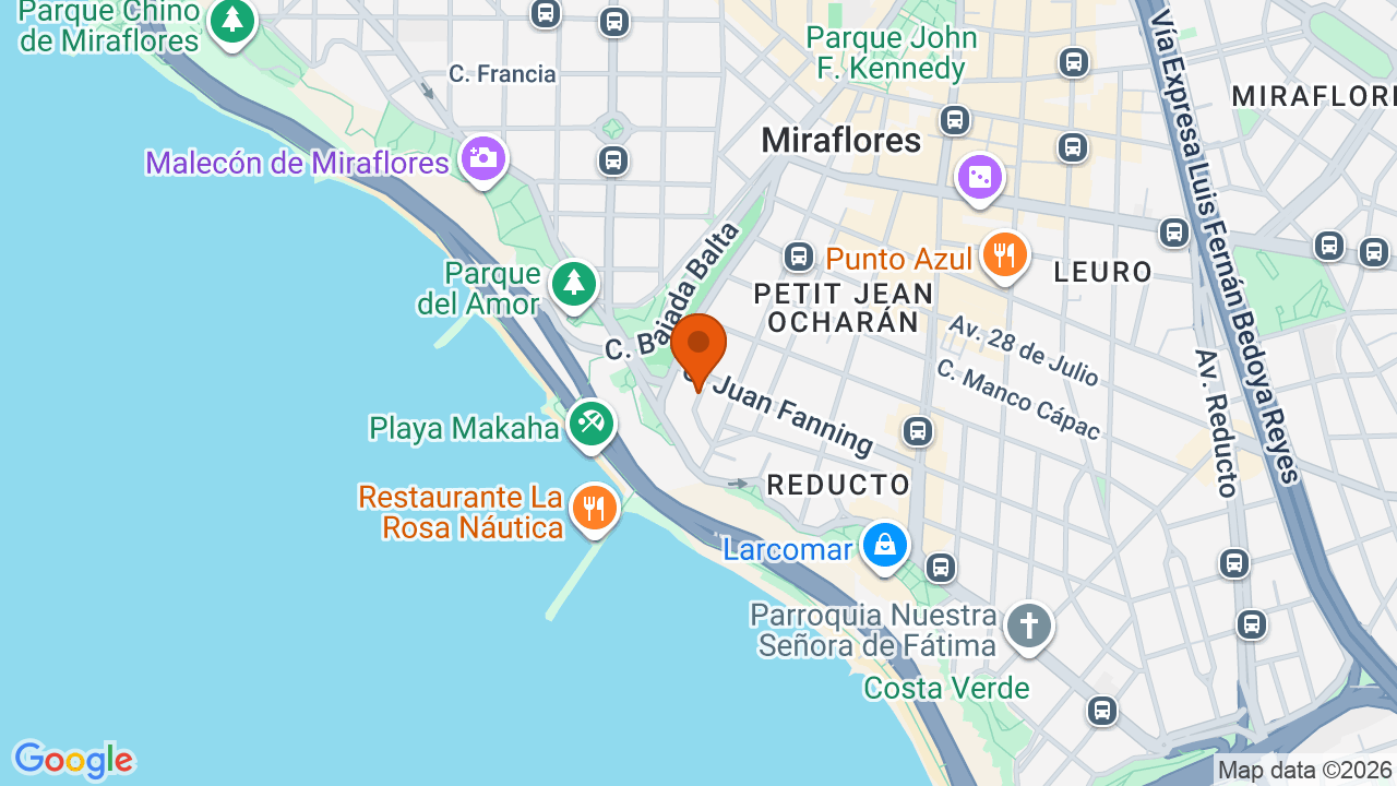 Ubicación aproximada en Miraflores