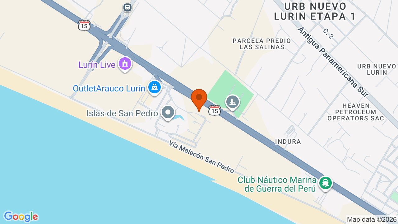 Ubicación aproximada en Lurín