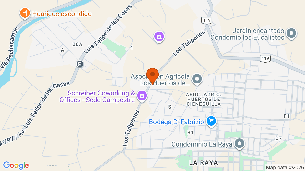 Ubicación aproximada en Cieneguilla