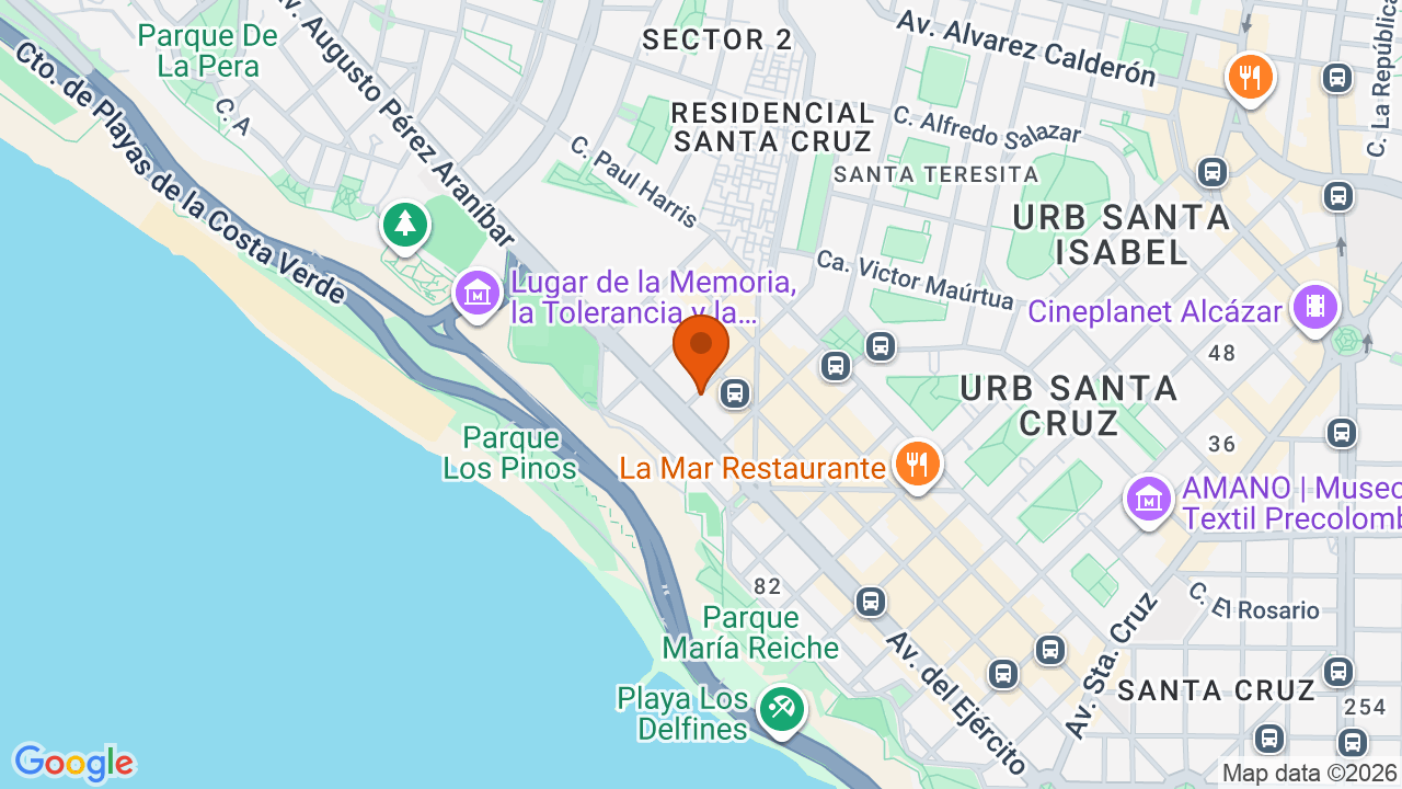 Ubicación aproximada en Miraflores