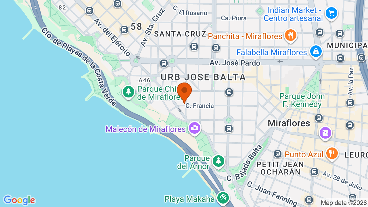 Ubicación aproximada en Miraflores