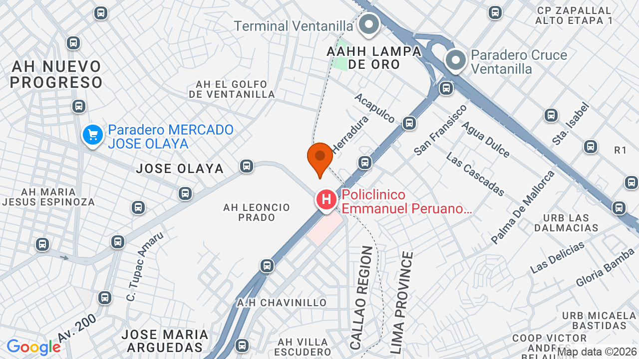 Ubicación aproximada en Ventanilla