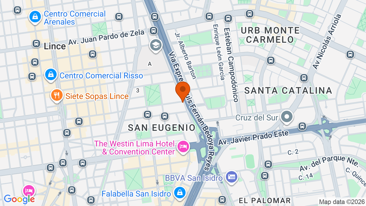 Ubicación aproximada en Lince