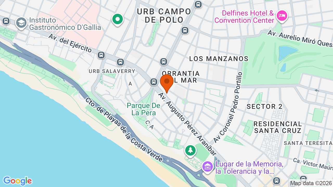 Ubicación aproximada en San Isidro