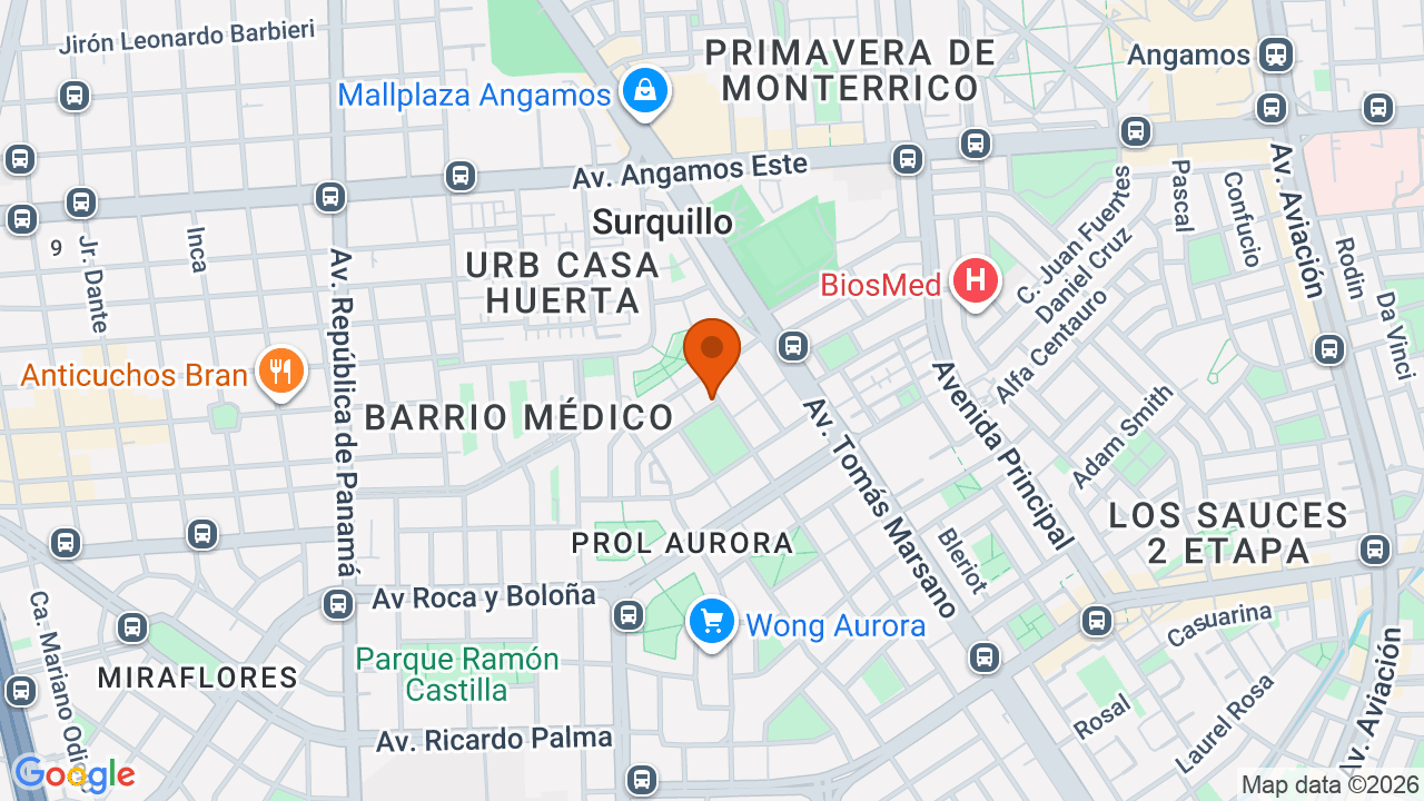 Ubicación aproximada en Miraflores