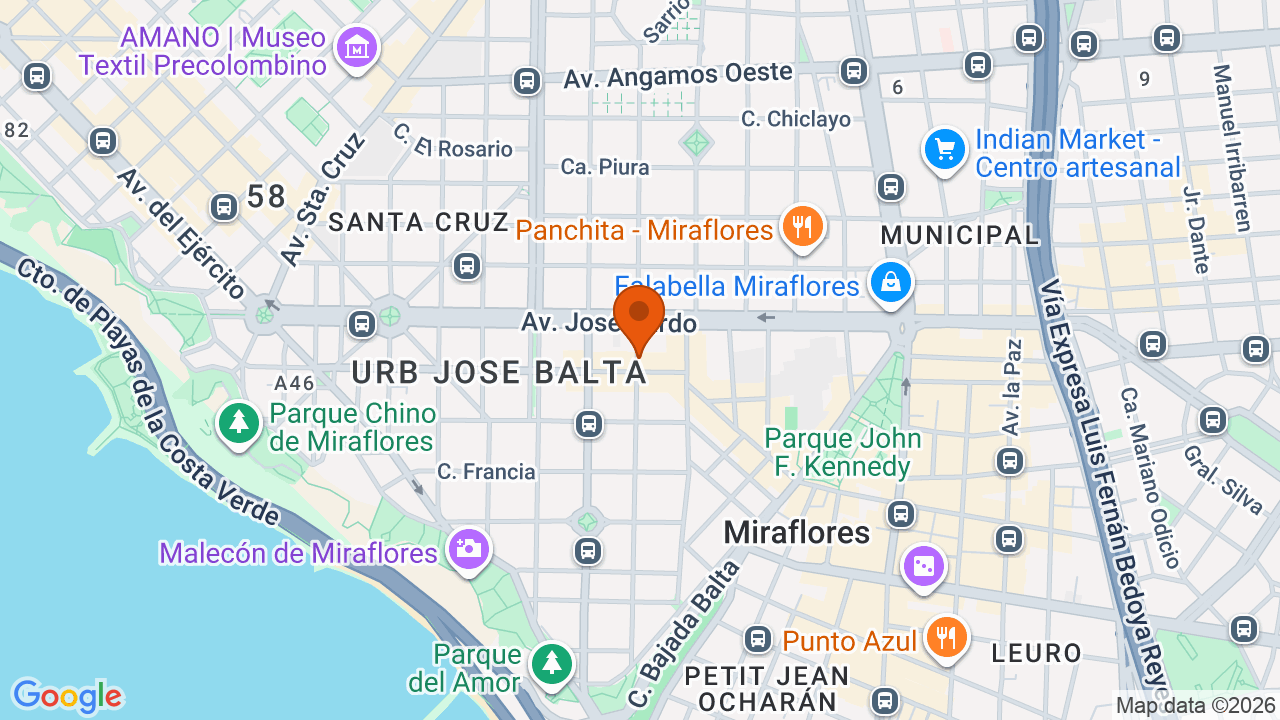Ubicación aproximada en Miraflores