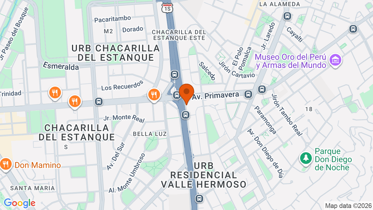 Ubicación aproximada en Santiago de Surco