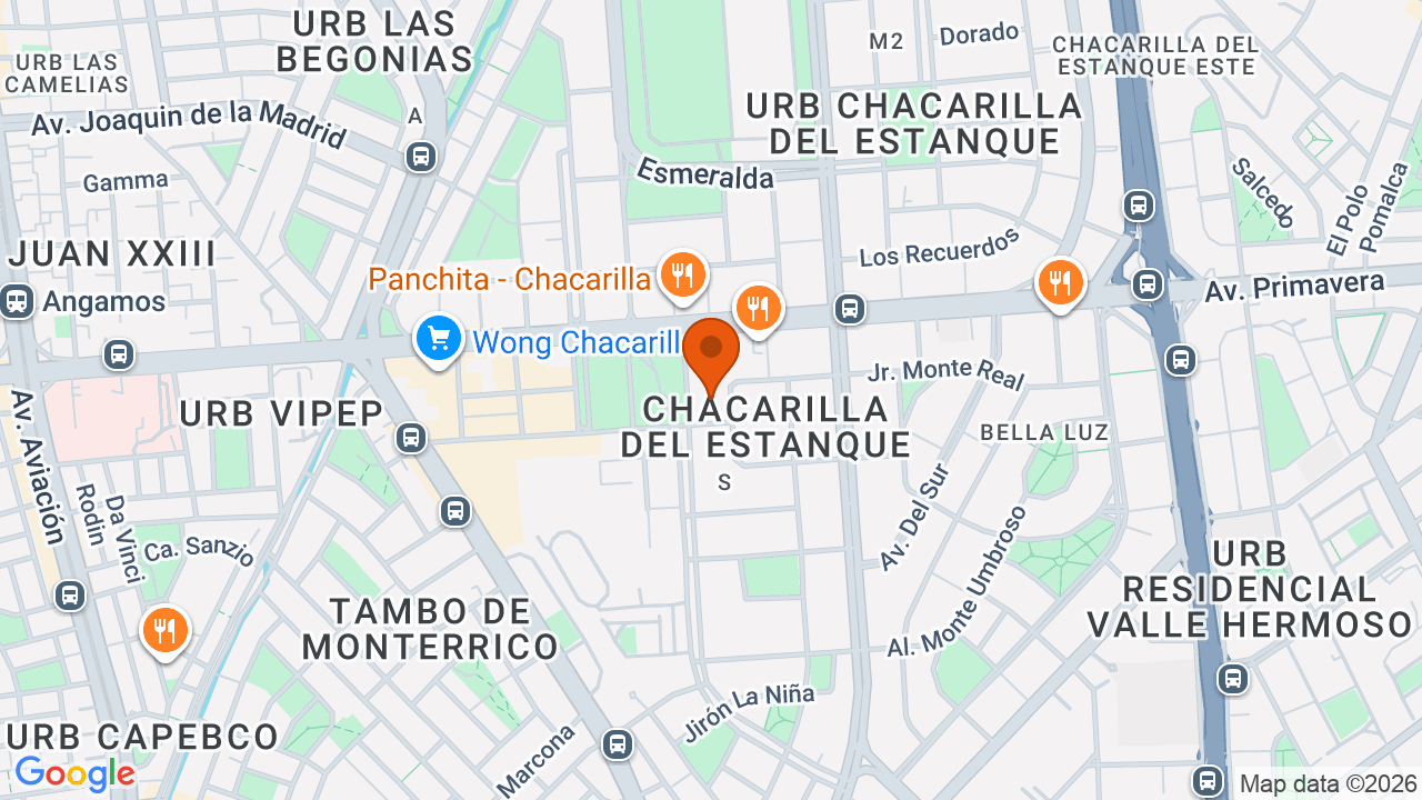 Ubicación aproximada en Santiago de Surco