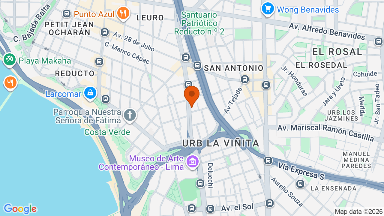 Ubicación aproximada en Miraflores