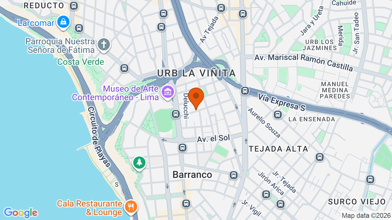 Ubicación aproximada en Barranco