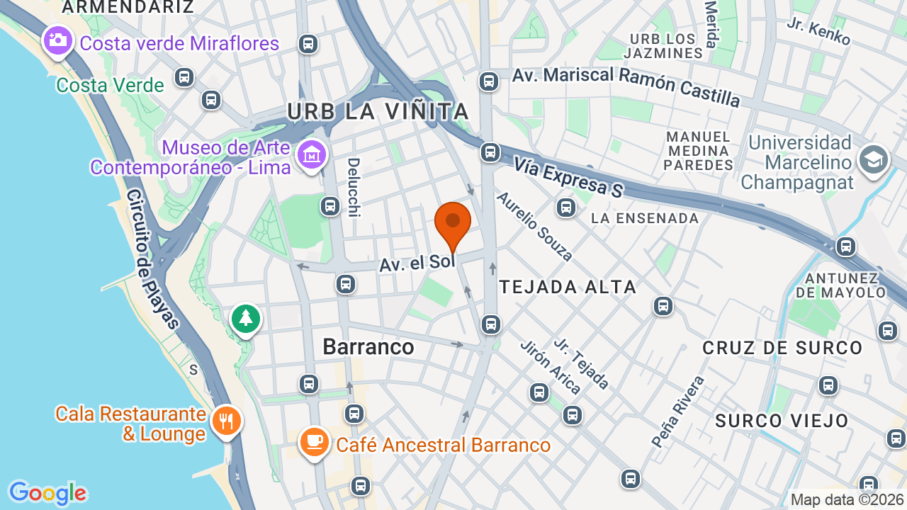 Ubicación aproximada en Barranco
