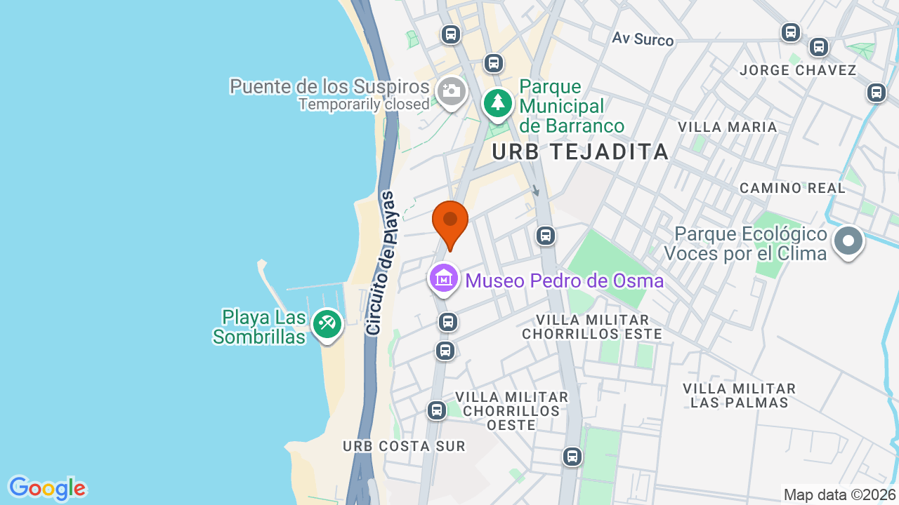 Ubicación aproximada en Barranco
