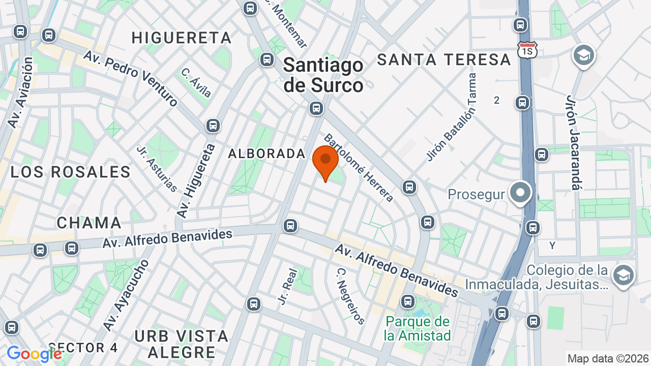 Ubicación aproximada en Santiago de Surco
