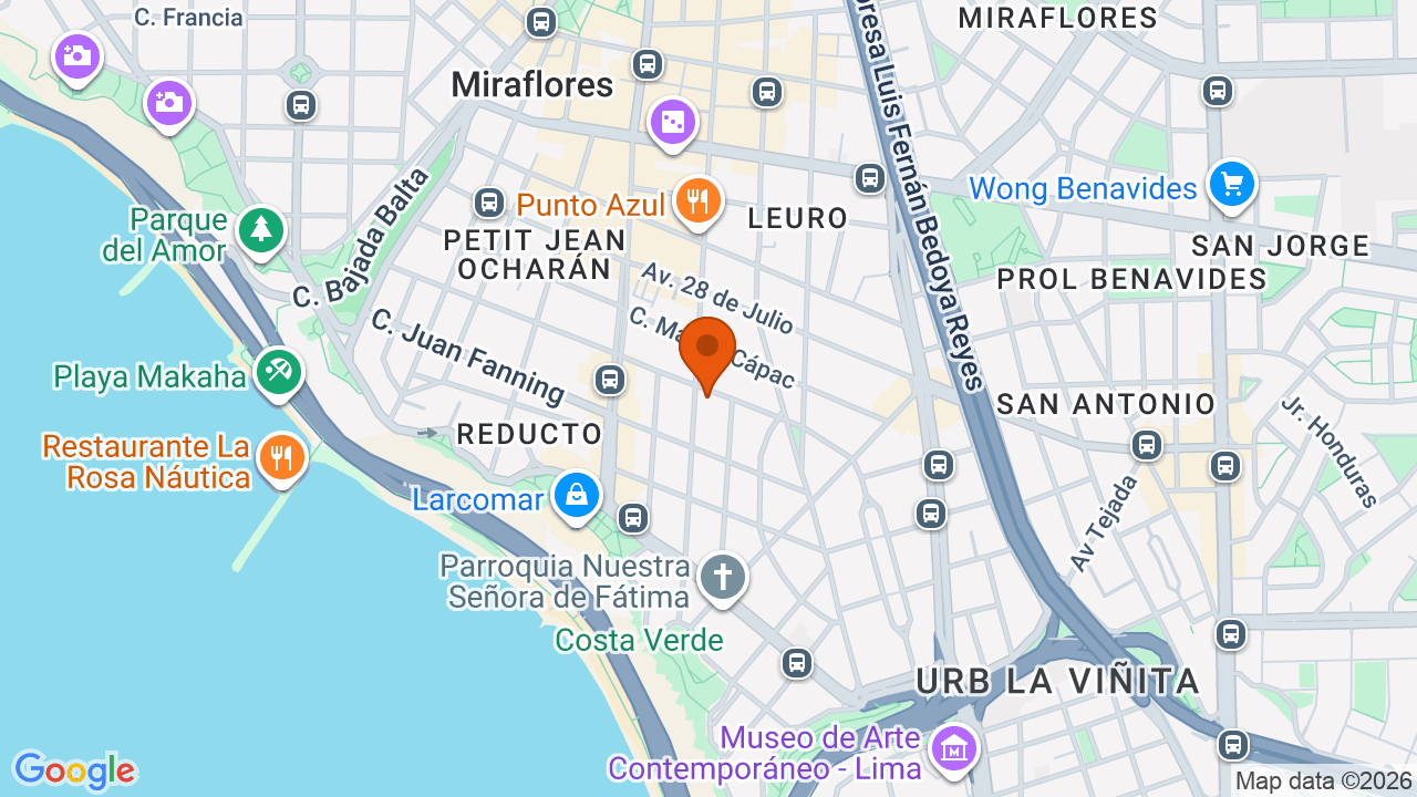 Ubicación aproximada en Miraflores