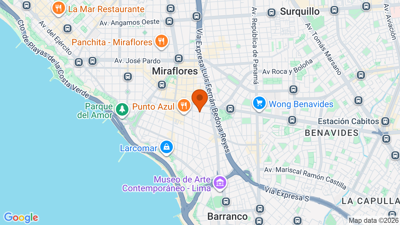 Ubicación aproximada en Miraflores