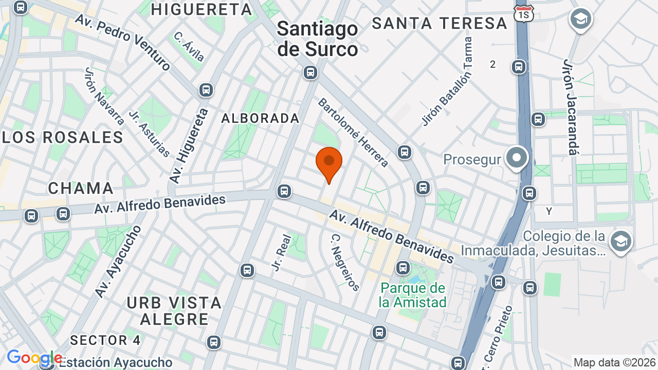Ubicación aproximada en Santiago de Surco