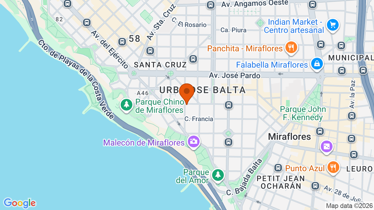 Ubicación aproximada en Miraflores