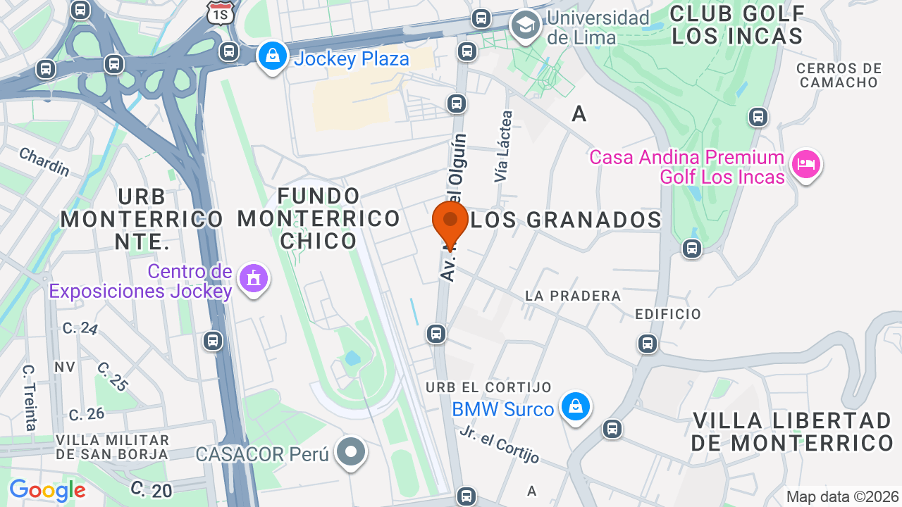 Ubicación aproximada en Santiago de Surco