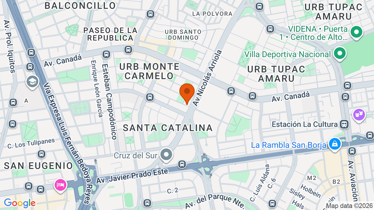 Ubicación aproximada en La Victoria