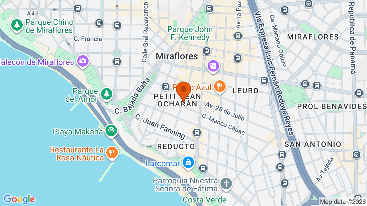 Ubicación aproximada en Miraflores