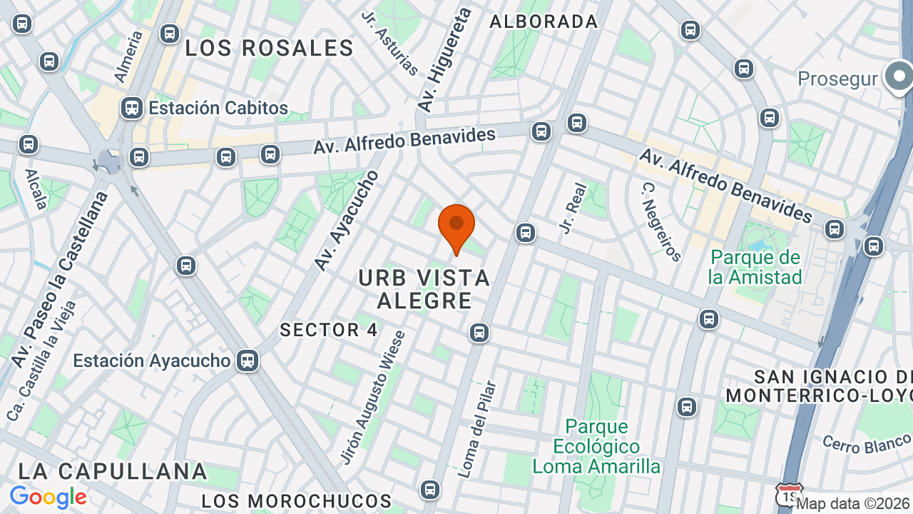 Ubicación aproximada en Santiago de Surco