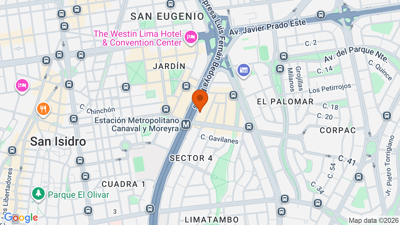 Ubicación aproximada en San Isidro