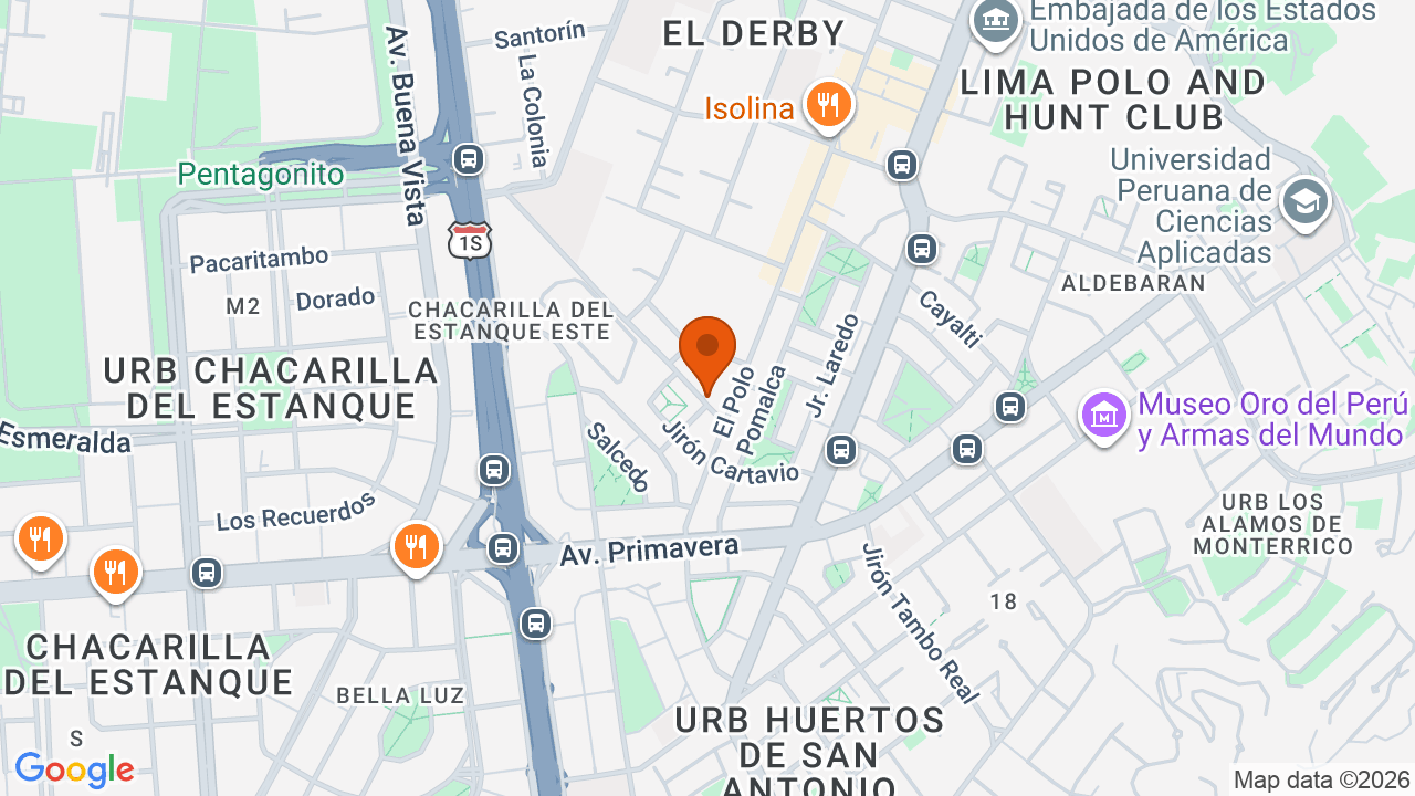 Ubicación aproximada en Santiago de Surco