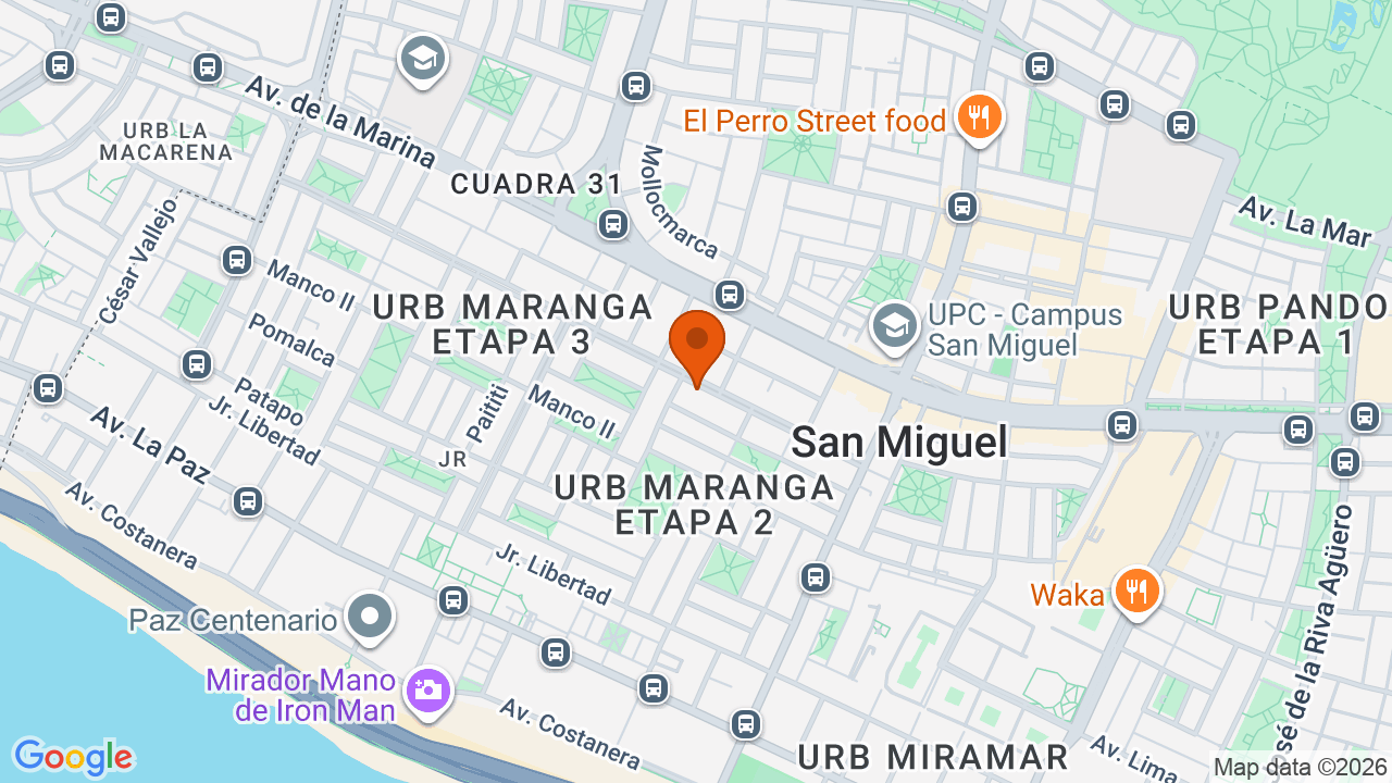 Ubicación aproximada en San Miguel