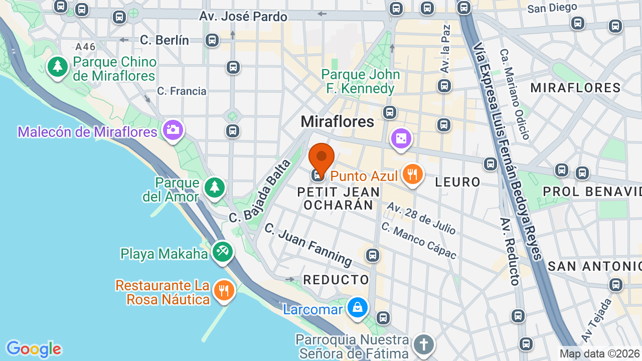 Ubicación aproximada en Miraflores