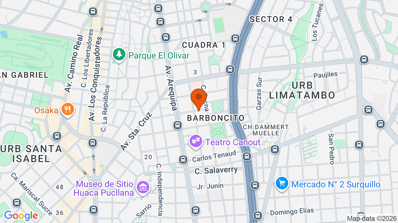 Ubicación aproximada en Miraflores
