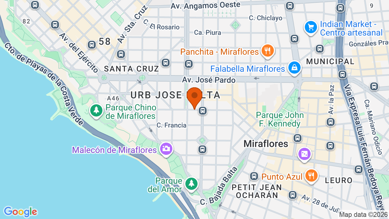 Ubicación aproximada en Miraflores