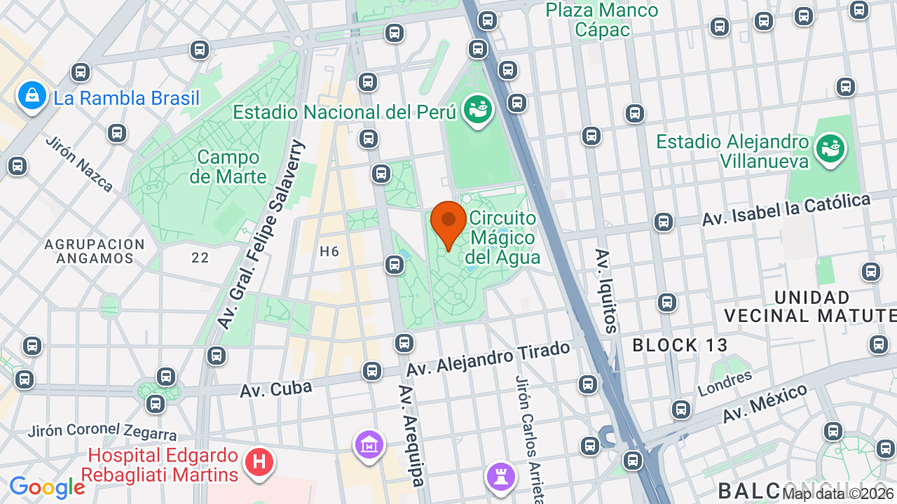 Ubicación aproximada en Cercado de Lima