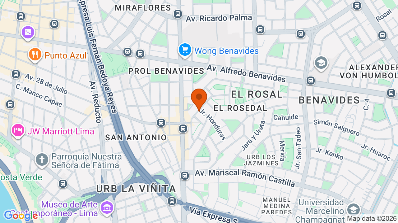Ubicación aproximada en Miraflores